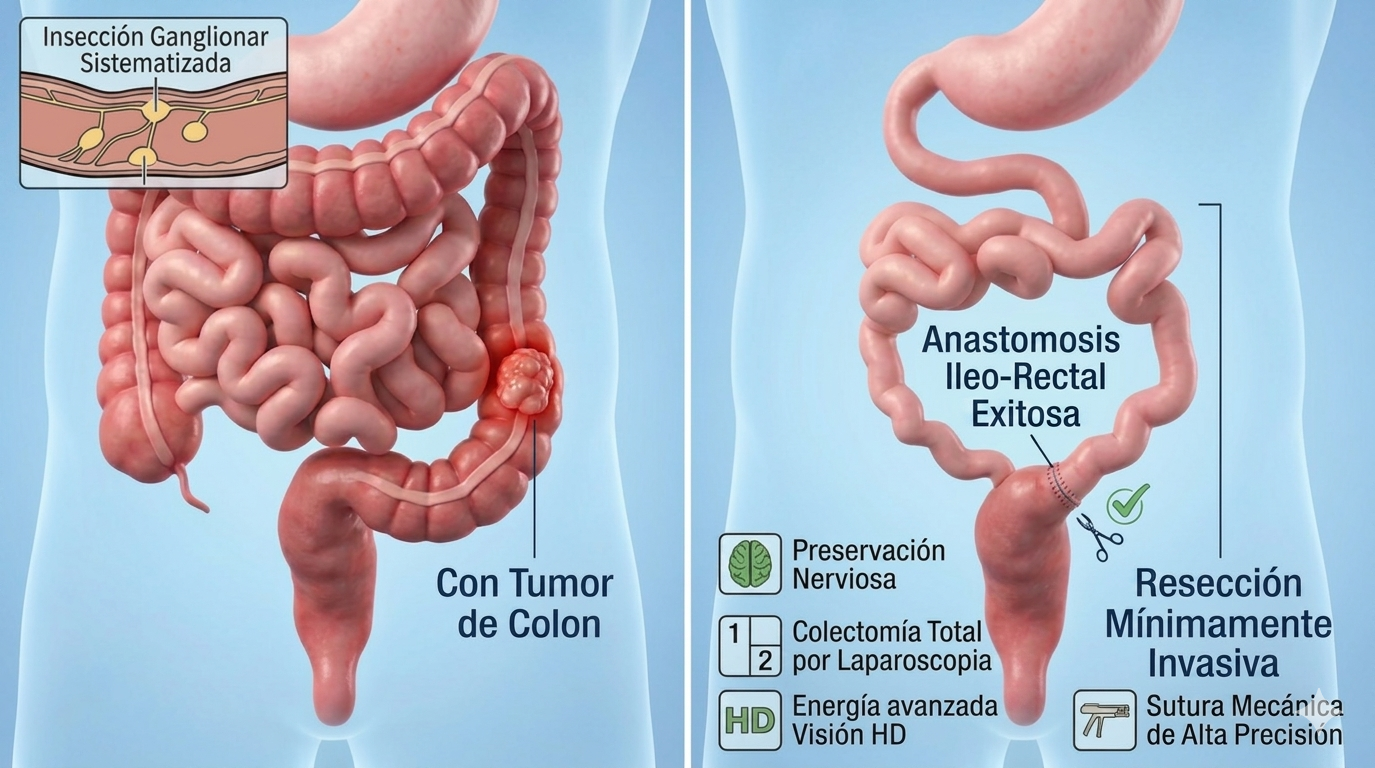 Colectomia total por laparscopia-Dr. Jorge Higuerey