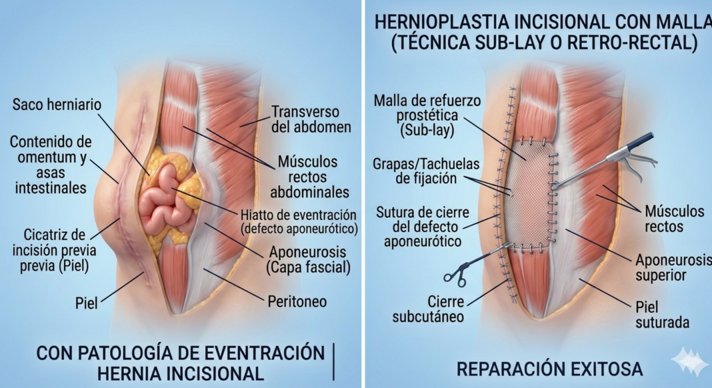 cirugia de hernia incisional Eventración_Hernia incisional_Dr. Jorge Higuerey 