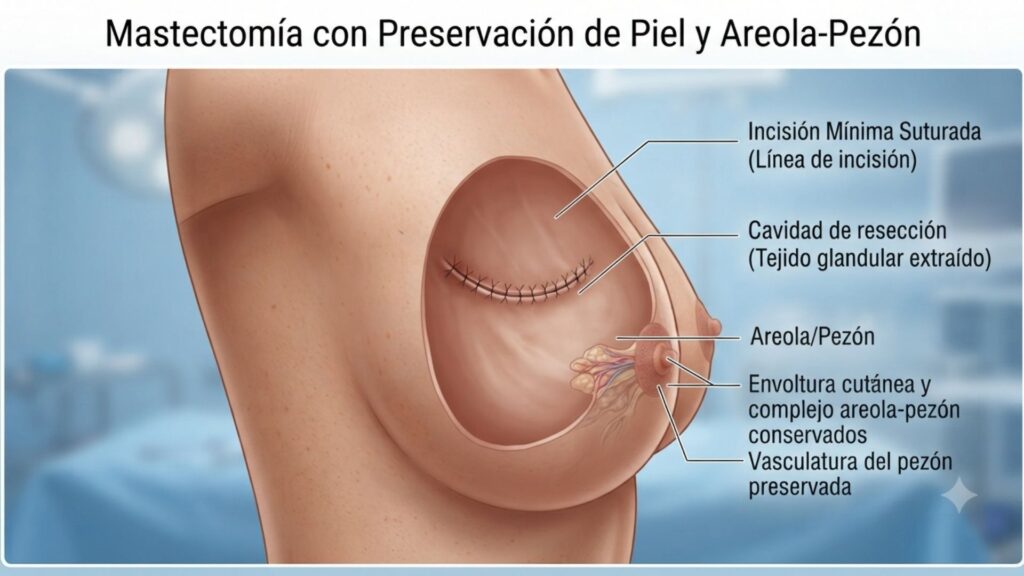 Mastectomía con Preservación de piel y areola-pezón Cirugía de Cáncer de Mama Cirugía oncológica mamaria Dr. Jorge Higuerey
